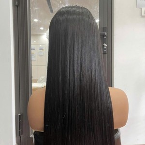 Perruque à fermeture HD 5x5 en cheveux humains vierges vietnamiens de qualité supérieure, lisses et soyeux, pour femmes noires - Product Image 1
