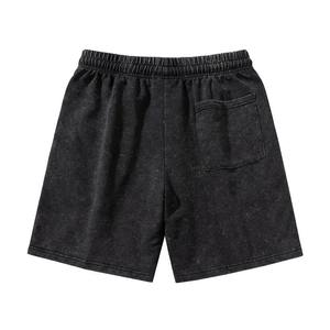 350 GSM coton éponge été hommes lavé à l'acide Shorts de sueur conception de haute qualité Logo personnalisé Shorts pour hommes nouveaux Shorts pour hommes - Product Image 4