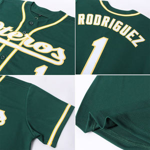 Camiseta de Béisbol Personalizada con Botones de Sarga de Alta Calidad 2025, Impresión por Transferencia de Calor, Barata al por Mayor, Unisex, OEM, ODM, Absorbe la Humedad - Product Image 6