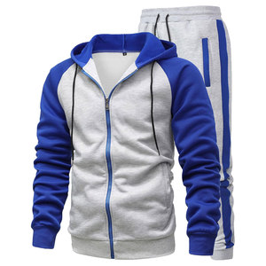 Ropa deportiva de invierno de 2 piezas para hombre, chándal con cintura y cordón para correr, trajes deportivos de marca privada, fabricante personalizable - Product Image 3