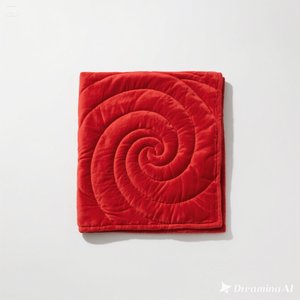 Manta polar suave de lujo, diseño en relieve en espiral rojo acogedor, tamaño personalizado - Product Image 5