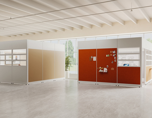 Poste de travail commercial OMNI insonorisé pour bureau, avec cloisons acoustiques pour le télémarketing - Product Image 1