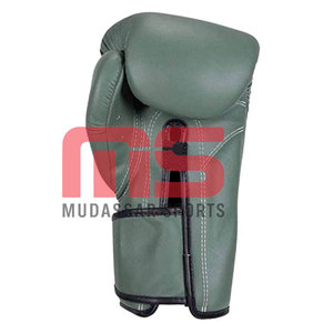 Gants de Muay Thai MMA professionnels de précision avec lacets en cuir de vache doré, design ergonomique du pouce, caractéristiques améliorées - Product Image 2