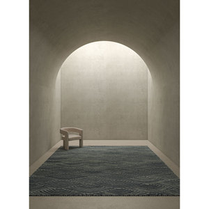 พรมขนสัตว์ทอมือ Tahn-03 สีเทา-ดำ ลายเรขาคณิต รูปทรงสี่เหลี่ยมผืนผ้า ลายทาง ดีไซน์แบบทอเรียบ หนา 10 มม. สำหรับใช้ในบ้าน - Product Image 5