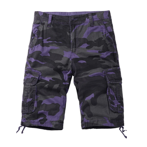 Custom Logo Men's Elastic Waist 100% Cotton Casual Breathable Quick Dry Outdoor Sport Cargo <b>Shorts</b> Flat Front Plus Size Options - Product Image 6