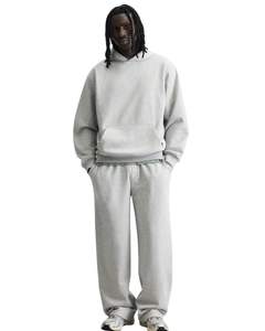 <b>Mens</b> Heather <b>Grey</b> Fleece Hoodie And Relaxed Fit Jogger Tracksuit Set Winter Casual Pullover Hooded <b>Sweatshirt</b> Pants Streetwear - Product Image 1