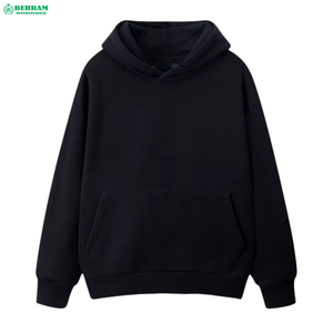 Sweat-shirt à capuche unisexe coupe classique en molleton 100 % coton épais, épaules tombantes, confort thermique, écologique - Product Image 2