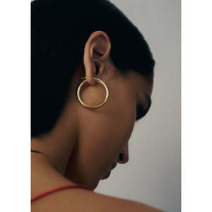 Large Classic Hoop Fine Dangle <b>Earrings</b> - Product Image 5