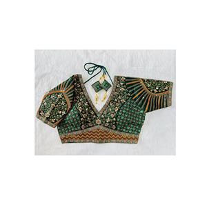 ส่งออกอินเดียที่มีคุณภาพทองแดง Zari หนักเย็บปักถักร้อยเสื้อทำงานสำหรับผู้หญิงจากผู้ผลิตอินเดียและส่งออก - Product Image 1