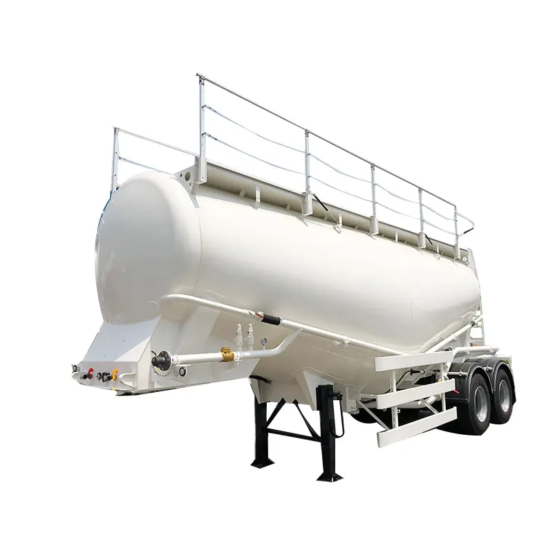 China Hot Selling Dry Bulk Cement Powder Tanker Transport Trailer 35-65cbm