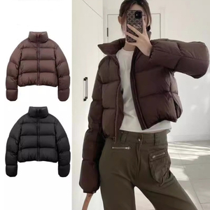 Relaxed Fit Women's Puffy Jackets Wholesale Winter Essentials Women's Quilted Jackets Zipper <b>up</b> Winter Jackets B2B Manufacturer - Product Image 3