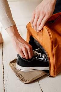 Bolsa de lona con compartimiento para zapatos, bolsa de noche, accesorio de viaje - Product Image 5