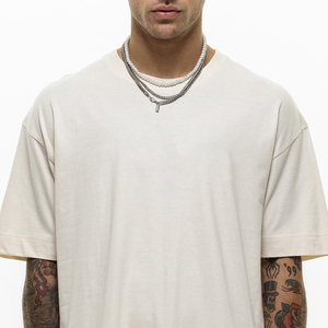 T-shirt Homme Vintage Essentiel Lavé Grande Taille Oversize 100% Coton Manches Courtes Respirant Effet Délavé Acide Qualité Supérieure Vente en Gros - Product Image 3
