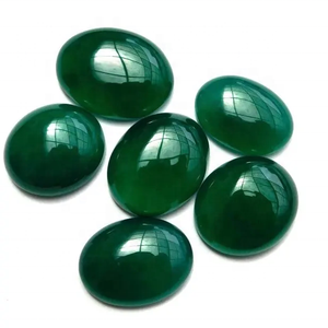 Compre en línea ónix verde natural 9mm 11mm cabujones ovalados lisos piedras preciosas curativas sueltas último diseño joyería del mejor proveedor - Product Image 3