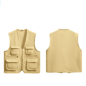 Oem 맞춤형 로고 조끼 유행 멀티 포켓 남성 조끼 자원 봉사 조끼 광고 사진 작업복 - Product Image 5