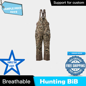 Babero personalizado de alta calidad para hombre, pantalones de invierno impermeables, patrón de camuflaje sólido para caza al aire libre - Product Image 5