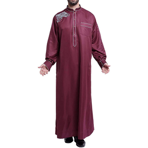 Custom Embroidered Jubbah Islamic Clothing Long Sleeve <b>Men</b> <b>Thobe</b> Arab Jubba Hot Selling Jubba Muslim Saudi Arab Daffah - Product Image 4