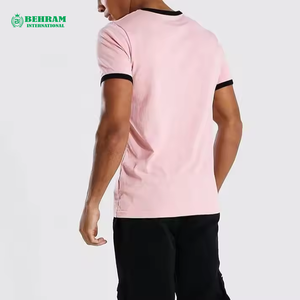 เสื้อยืดโอเวอร์ไซส์ทรงบ็อกซี่คุณภาพสูงจากโรงงานผู้ผลิต (OEM) ทรงหลวม ผ้าหนา 100% คอตตอน สีดำ/ขาว พิมพ์ลาย แต่งขอบตัดสี เสื้อยืดผู้ชาย - Product Image 4