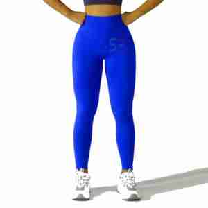 Leggings Deportivos de Cintura Alta para Mujer OEM, Spandex/Nylon de Secado Rápido y Transpirables, Leggings de Yoga y Gimnasio con Logotipo Personalizado - Product Image 2