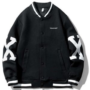 Veste universitaire en cuir véritable Letterman en laine pour hommes, veste de lycée noire avec broderie de logos et patchs - Product Image 4