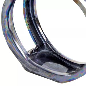 Bougeoirs ronds en métal avec support et lanternes Festive Christmas Décoration de la maison Prix authentiques - Product Image 3