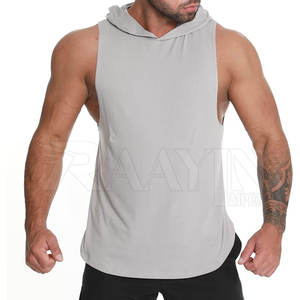 High Quality Logo Custom tank Tops <b>Sleeveless</b> <b>Hoodie</b> for Men Heavy Weight 380gsm Gym <b>Hoodie</b> for Men - Product Image 1