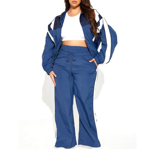 Wholesale Winter <b>Women</b> Tracksuits Two Piece Sets Polyester/Cotton Regular Fit Full Length Pants High Street Style Zipper <b>Jacket</b> - Product Image 6
