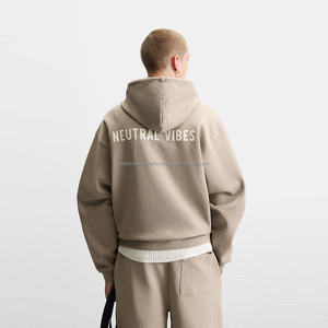 Vente en gros de sweats à capuche de style urbain en coton de haute qualité pour hommes, pull personnalisé à épaules tombantes pour l'hiver - Product Image 5