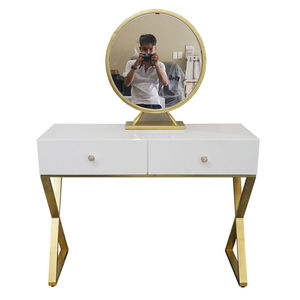 Moderno SFBTD018 Bn Trang im Ch X con Patas de Cobre Dorado Estilo Panel de Madera - Product Image 3