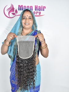 New Times Producto de lujo Calidad asequible Máquina natural Doble trama Cabello humano profundo Uso ondulado frontal Disponible a bajo precio - Product Image 5