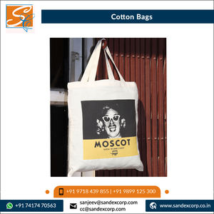 Exportador al por mayor en India Diseño moderno Color sólido 100% Bolsas de compras de algodón Bolsa de lona de calidad superior - Product Image 6