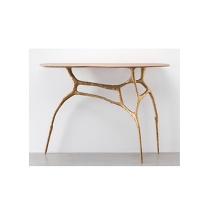 Mesa de consola contemporánea europea, mesa de consola fundida de metal en estilo glamuroso para el hogar, pasillo, dormitorio, oficina y hotel - Product Image 2