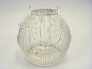 Bougeoir en fil métallique en maille blanche pour la décoration intérieure - Product Image 5