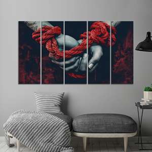 Modern Love <b>Wall</b> Decor: Printed Canvas Artwork - <b>Artistic</b>, Elegant,SET OF 5 CANVAS - Product Image 1