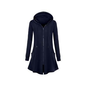 Sweat à capuche en velours de style de rue longue robe à capuche surdimensionnée femmes S-5XL - Product Image 5