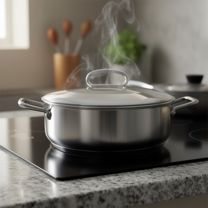 Tapa de Olla de Acero Inoxidable DUNE Cromado Pulido 309 de 24 cm para Piezas de Utensilios de Cocina Metalsomma - Product Image 3