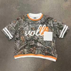 เสื้อยืดครอปตัวสั้นทรงบ็อกซี่ พิมพ์ลายปักคุณภาพสูง ไซส์ใหญ่พิเศษ สำหรับผู้ชาย ผ้าโพลีเอสเตอร์เนื้อหนา - Product Image 6