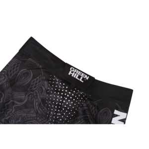 Pantalones Cortos de MMA Blancos de Diseño Personalizado GREEN HILL, Ropa de Boxeo y Grappling de Poliéster Elástico Sublimado (10537) - Product Image 5