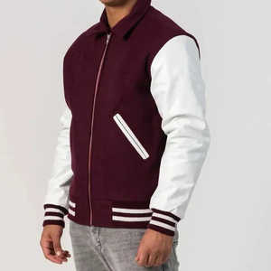Veste bomber décontractée pour homme, veste universitaire en patchwork, veste de baseball personnalisable, veste universitaire - Product Image 6
