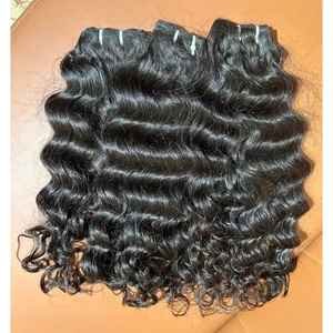 Extensions de cheveux alignées sur les cuticules du temple du vendeur brut vierge indien de haute qualité Faisceaux de couleur naturelle approuvés par les clients - Product Image 4