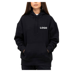 Compre sudaderas con capucha de algodón 100% para mujer, sudaderas holgadas de gran tamaño con forro polar cálido de invierno con corte lateral suelto-Comprar ahora - Product Image 5