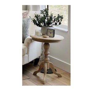 Smooth finished mango wood <b>side</b> <b>table</b> with minimalist curves ideal for compact areas and clean interior lines - Product Image 3