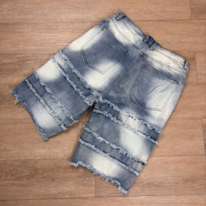 Nouvelle Collection Été – Short en Jean Toile pour Homme 100% Coton Haute Qualité Séchage Rapide Design Personnalisé Imprimé DTG Motif Uni Déchiré - Product Image 2