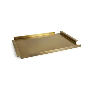 High Quality Customized Luxury Aluminium Serving Tray Gold Finish for Weddings & Parties Includes Fruit Trays - Product Image 1