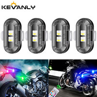 Lampe d'avertissement stroboscopique LED RGB à télécommande sans fil, haute luminosité, indicateur d'ambiance pour moto, avion, voiture, drone