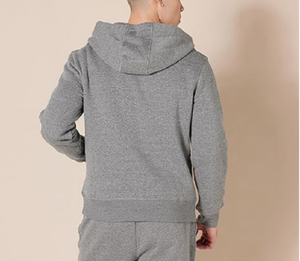 Sudadera con capucha unisex de algodón pesado de alta calidad 350 Gsm, cremallera personalizada con hombro caído, patrón sólido, Sudadera de punto para hombres BD - Product Image 2