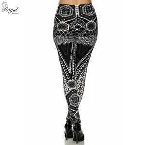 Pantalones de yoga coloridos Leggings suaves de cintura alta con estampado personalizado para correr Ciclismo Yoga Mujeres Lady Girls Leggings personalizados - Product Image 2