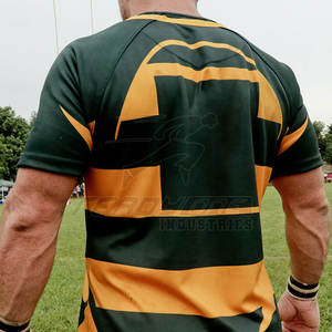 Rugby Match Jersey With Reinforced Shoulders And Breathable Panels Rugby Jersey With <b>Strong</b> Collar And Stretch <b>Fabric</b> - Product Image 2