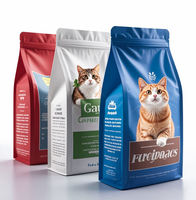 Sac d'emballage pour aliments pour animaux de compagnie (chiens et chats) en Mylar à fond plat, grande capacité, avec fermeture éclair, personnalisable, 1 kg, 2 kg, 3 kg, 5 kg, 10 kg, 15 kg, 20 kg