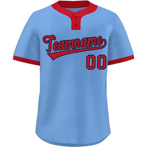 Top qualité 100% polyester tissu baseball uniforme conception deux tons personnalisé pas de maillot de baseball minimum - Product Image 6